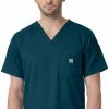 Carhartt Men's Slim Fit Pocket Solid Scrub Top