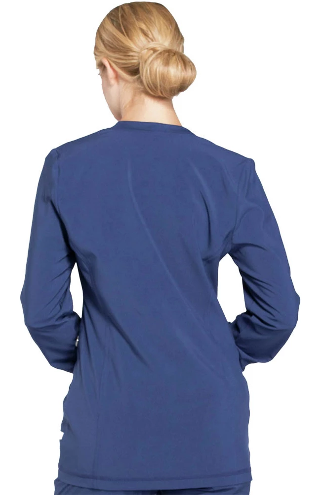 Cherokee Women's Zip Front Warm-Up Solid Scrub Jacket 4 Cherokee Women's Zip Front Warm-Up Solid Scrub Jacket - Image 2