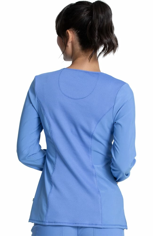 Cherokee Women's Long Sleeve V-Neck Solid Scrub Top 4 Cherokee Women's Long Sleeve V-Neck Solid Scrub Top - Image 2