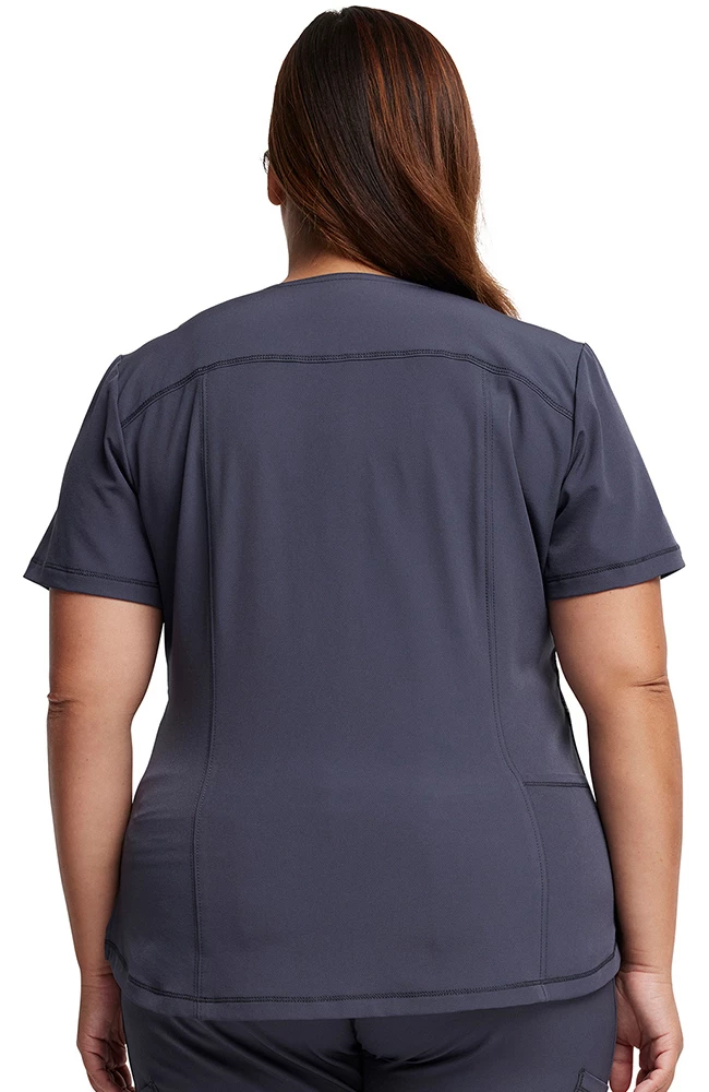 Dickies Women's Rounded V-Neck Scrub Top 4 Dickies Women's Rounded V-Neck Scrub Top - Image 2