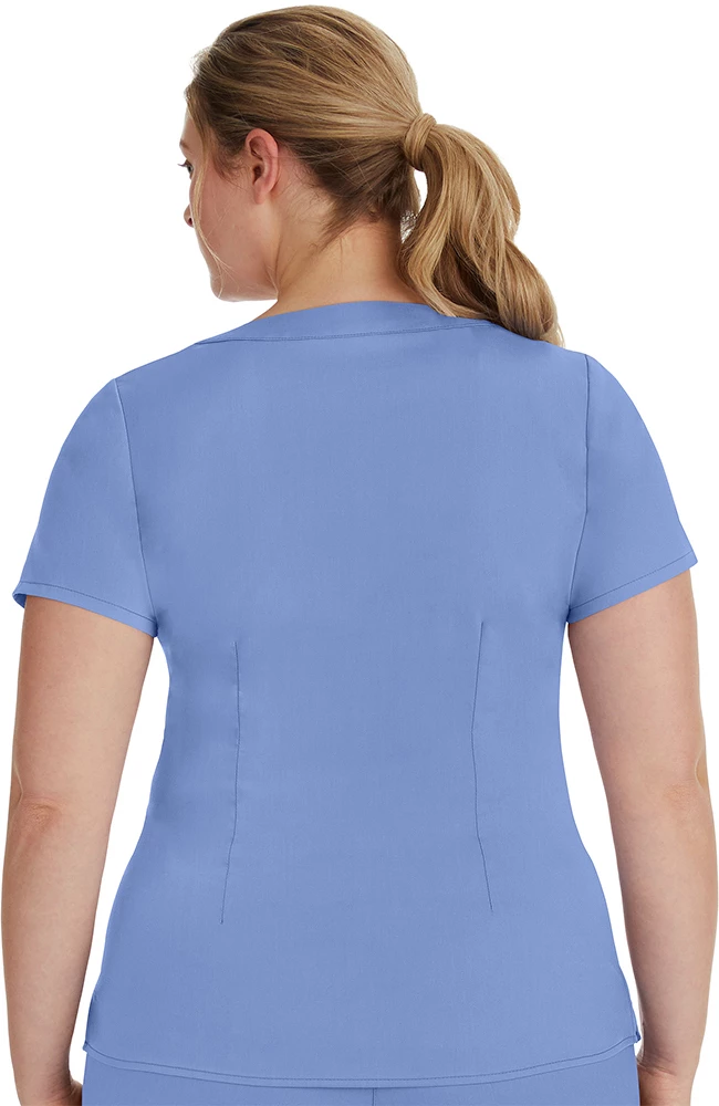 Healing Hands Women's Jordan Mock Wrap Solid Scrub Top 4 Healing Hands Women's Jordan Mock Wrap Solid Scrub Top - Image 2