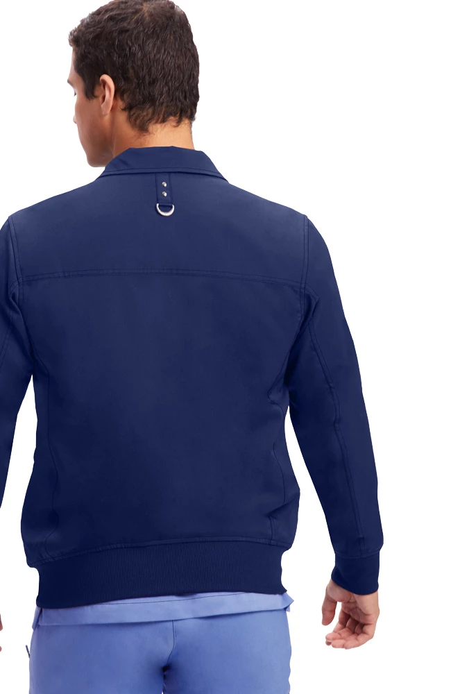 Healing Hands Men's Jonathan Bomber Solid Scrub Jacket 4 Healing Hands Men's Jonathan Bomber Solid Scrub Jacket - Image 2