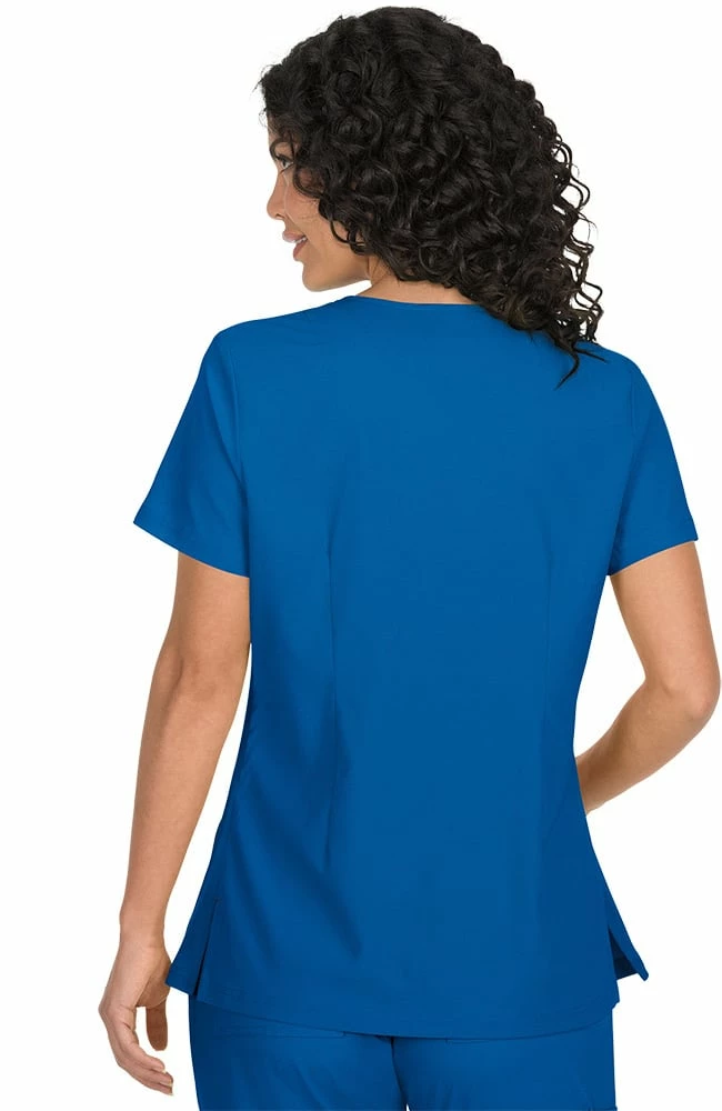 Koi Women's Katie Mock Wrap Solid Scrub Top 4 Koi Women's Katie Mock Wrap Solid Scrub Top - Image 2