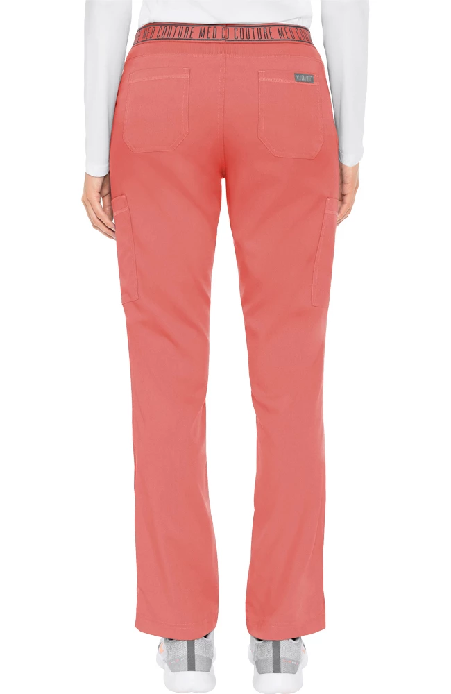 Med Couture Women's Ally Logo Elastic Waistband Cargo Scrub Pant 4 Med Couture Women's Ally Logo Elastic Waistband Cargo Scrub Pant - Image 2