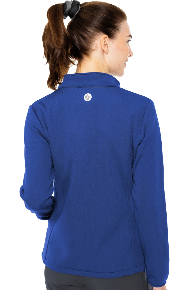 Med Couture Women's Med Tech Zip Front Solid Scrub Jacket 4 Med Couture Women's Med Tech Zip Front Solid Scrub Jacket - Image 2