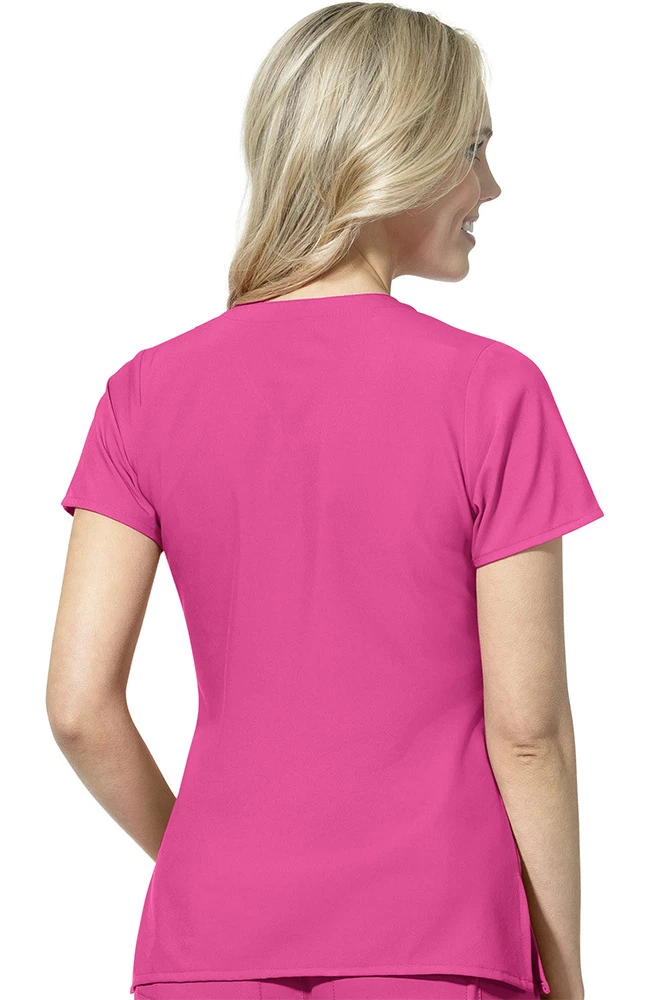 WonderWink Women's Mock Wrap Solid Scrub Top 4 WonderWink Women's Mock Wrap Solid Scrub Top - Image 2