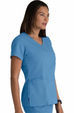 Grey's Anatomy Women's Surplice Solid Scrub Top -clothings shop 3 bc grs001 650