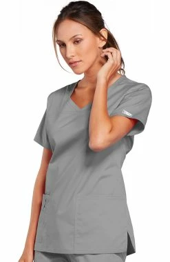 Cherokee Workwear Women's V-Neck Solid Scrub Top -clothings shop 3 ck 4727 650