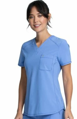 Cherokee Women's V-Neck Raglan Solid Scrub Top -clothings shop 3 ck ck687a 650