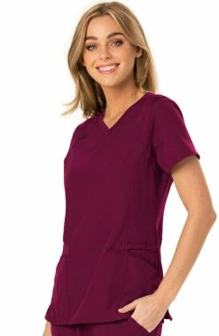 Heartsoul Women's Love 2 Love U V-Neck Solid Scrub Top -clothings shop 3 ck hs660 650