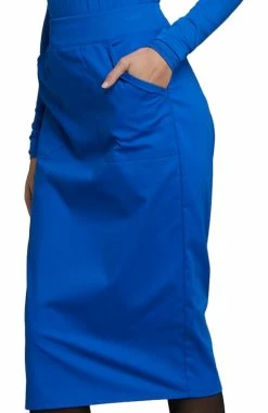 Cherokee Workwear Women's Elastic Waistband Pull On Scrub Skirt -clothings shop 3 ck ww510 650