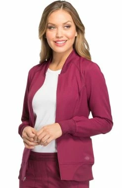 Dickies Women's Zip Front Warm-Up Solid Scrub Jacket 8 Dickies Women's Zip Front Warm-Up Solid Scrub Jacket -clothings shop 3 di dk330 650