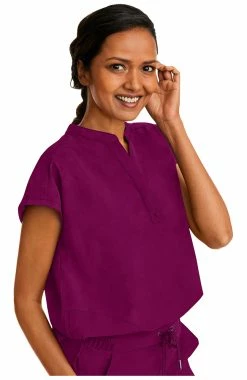Healing Hands Women's Journey Mandarin Collar Scrub Top -clothings shop 3 hh 2152 650