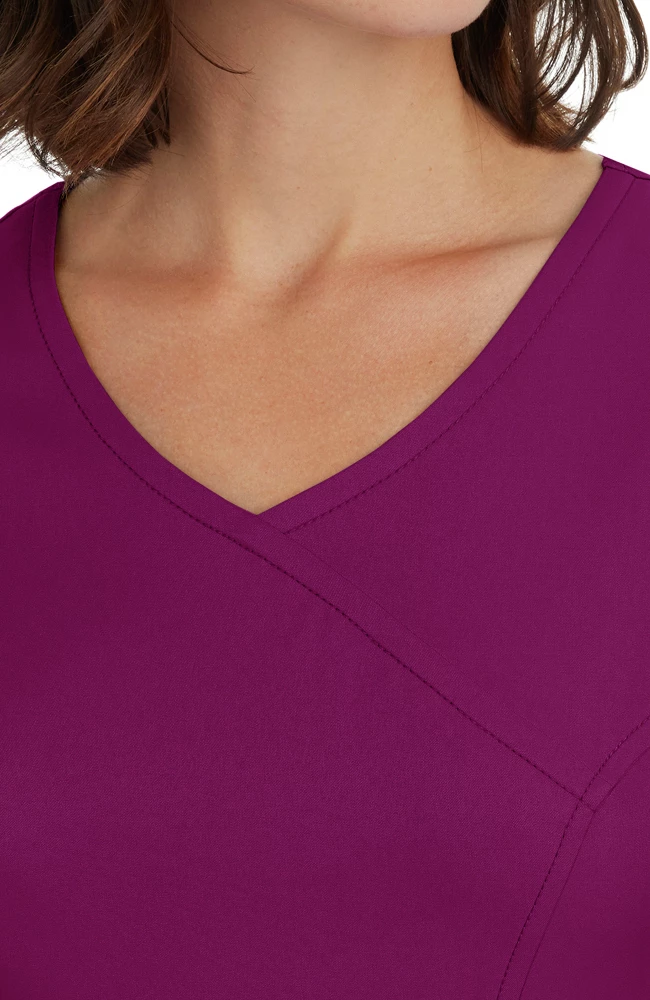Healing Hands Women's Madison Mock Wrap Solid Scrub Top 5 Healing Hands Women's Madison Mock Wrap Solid Scrub Top - Image 3