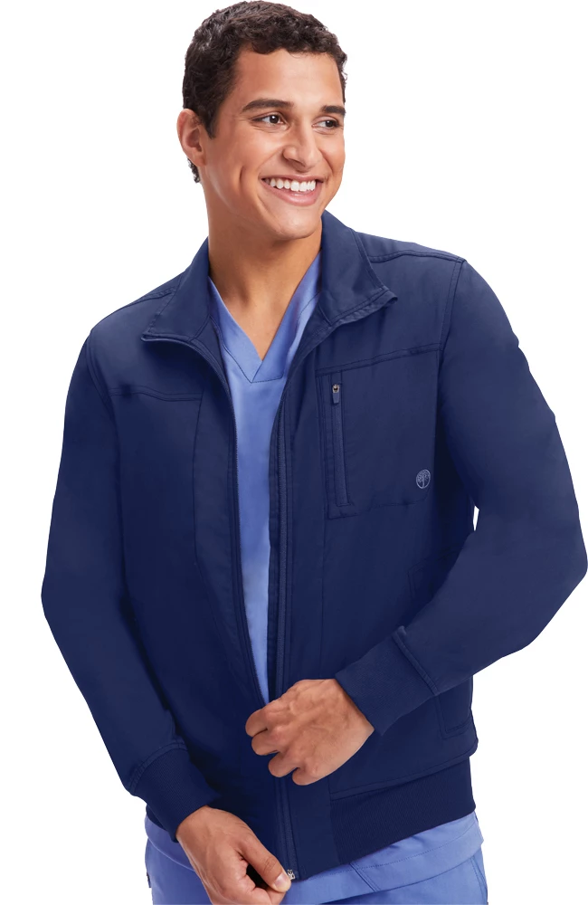 Healing Hands Men's Jonathan Bomber Solid Scrub Jacket 5 Healing Hands Men's Jonathan Bomber Solid Scrub Jacket - Image 3