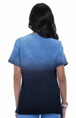 Koi Women's Cali Heather Ombre Solid Scrub Top -clothings shop 3 ko 1031pr 650