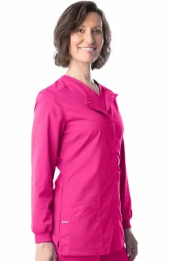 Landau Women's Snap Front Warm Up Solid Scrub Jacket 8 Landau Women's Snap Front Warm Up Solid Scrub Jacket -clothings shop 3 ln 3038 650