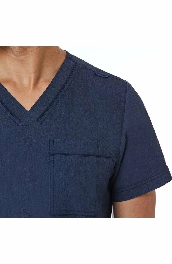 Maevn Uniforms Men's Contrast Piping V-Neck Solid Scrub Top 5 Maevn Uniforms Men's Contrast Piping V-Neck Solid Scrub Top - Image 3