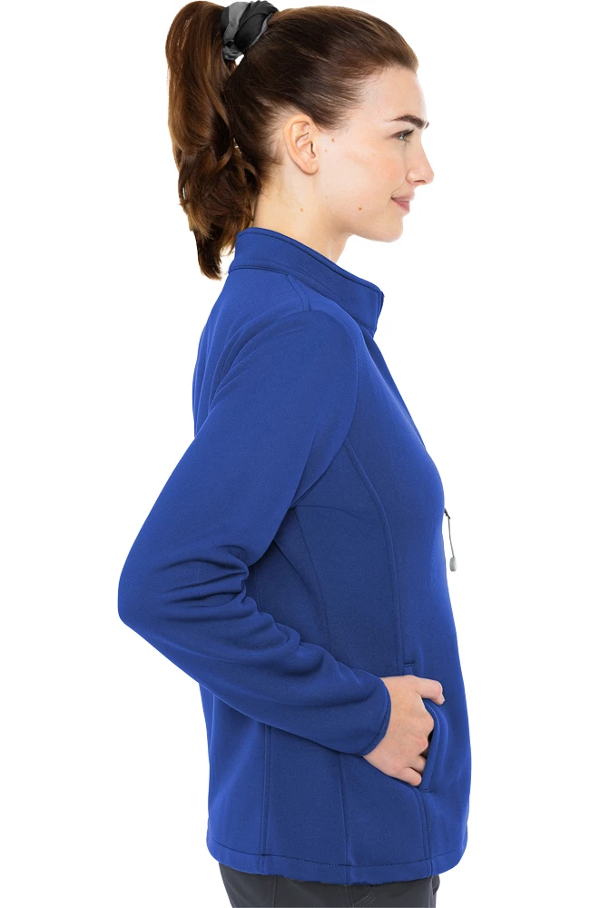 Med Couture Women's Med Tech Zip Front Solid Scrub Jacket 5 Med Couture Women's Med Tech Zip Front Solid Scrub Jacket - Image 3
