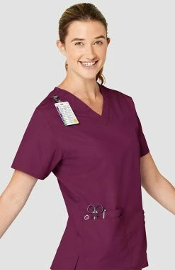 WonderWORK Women's V-Neck Solid Scrub Top -clothings shop 3 wk 101 650