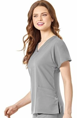 WonderWink Women's Classic V-Neck Solid Scrub Top -clothings shop 3 wk 6255 650