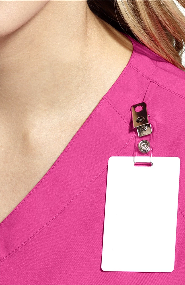 WonderWink Women's Mock Wrap Solid Scrub Top 5 WonderWink Women's Mock Wrap Solid Scrub Top - Image 3
