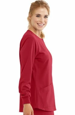 Skechers Women's Stability Snap Front Warm Up Solid Scrub Jacket -clothings shop 4 bc sk401 650