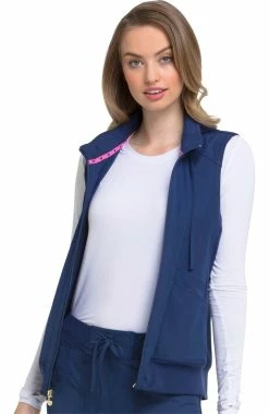 Heartsoul Women's In-Vested Love Solid Scrub Vest -clothings shop 4 ck hs500 650