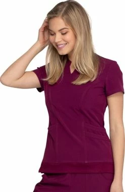 Heartsoul Women's Notched Solid Scrub Top 11 Heartsoul Women's Notched Solid Scrub Top -clothings shop 4 ck hs765 650
