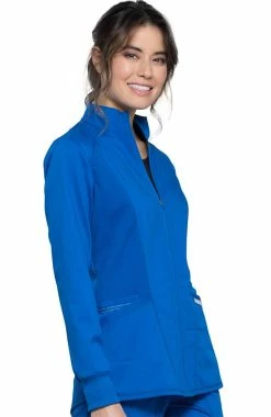Cherokee Workwear Women's Hi-Low Solid Scrub Jacket -clothings shop 4 ck ww301 650