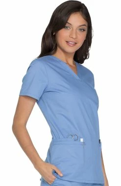 Cherokee Workwear Women's V-Neck Solid Scrub Top -clothings shop 4 ck ww630 650