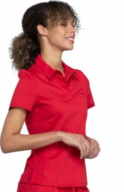 Cherokee Workwear Women's Snap Front Polo Top -clothings shop 4 ck ww698 650