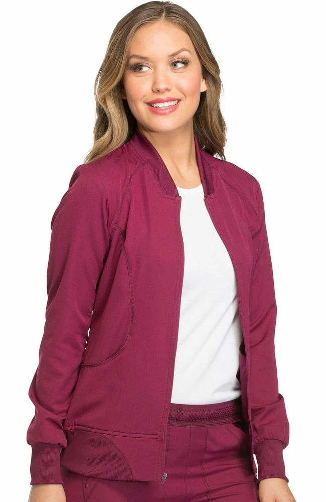 Dickies Women's Zip Front Warm-Up Solid Scrub Jacket 6 Dickies Women's Zip Front Warm-Up Solid Scrub Jacket - Image 4