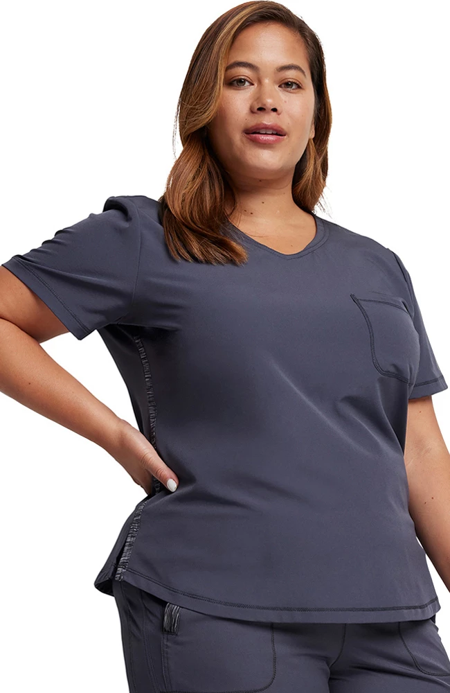 Dickies Women's Rounded V-Neck Scrub Top 6 Dickies Women's Rounded V-Neck Scrub Top - Image 4