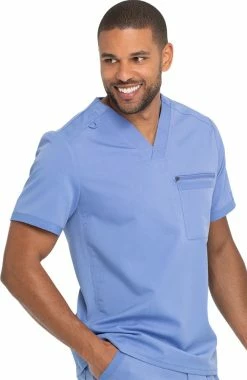 Dickies Men's V-Neck Solid Scrub Top 11 Dickies Men's V-Neck Solid Scrub Top -clothings shop 4 di dk865 650