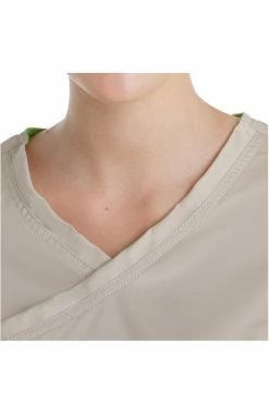 Landau Women's Mock Wrap Tunic Solid Scrub Top -clothings shop 4 ln 4161 650