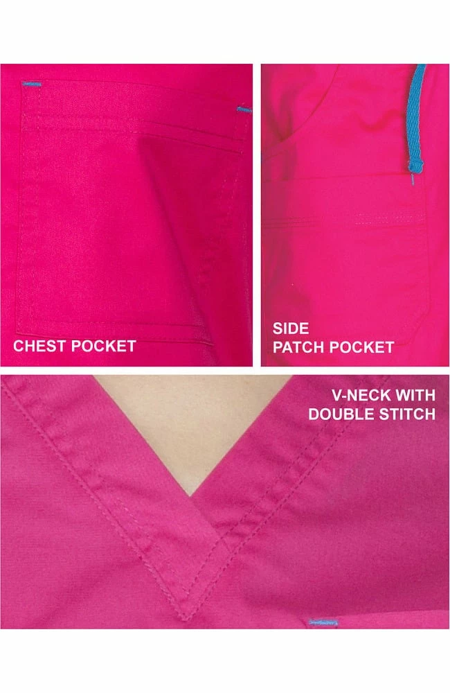 Maevn Uniforms Women's V-Neck 3 Pocket Solid Scrub Top 6 Maevn Uniforms Women's V-Neck 3 Pocket Solid Scrub Top - Image 4