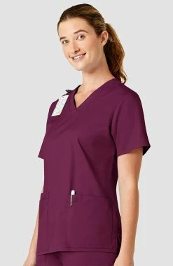 WonderWORK Women's V-Neck Solid Scrub Top -clothings shop 4 wk 101 650