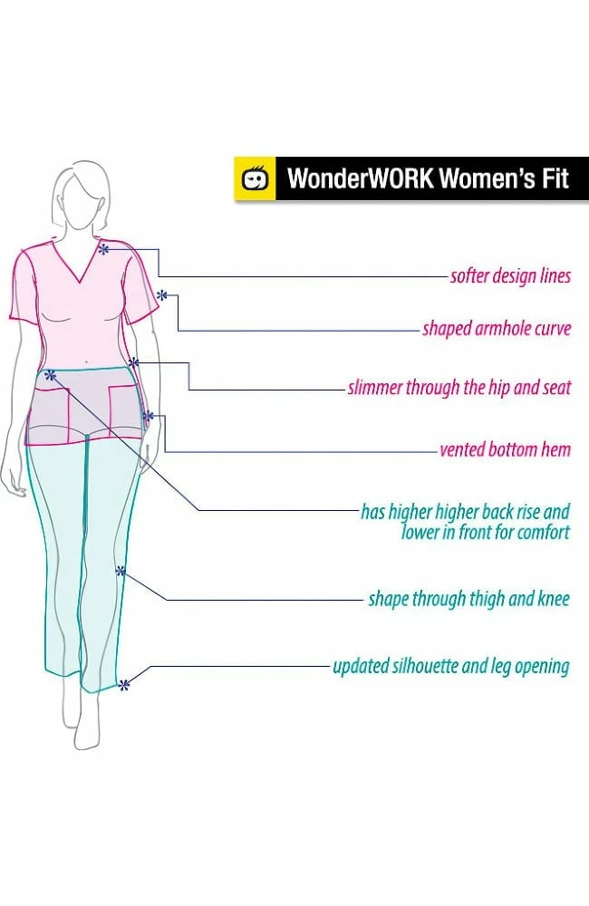 WonderWORK Women's Flare Leg Scrub Pant 6 WonderWORK Women's Flare Leg Scrub Pant - Image 4
