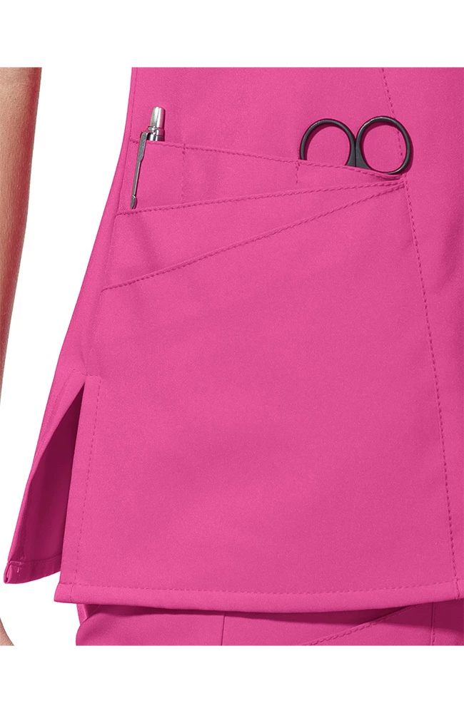 WonderWink Women's Mock Wrap Solid Scrub Top 6 WonderWink Women's Mock Wrap Solid Scrub Top - Image 4