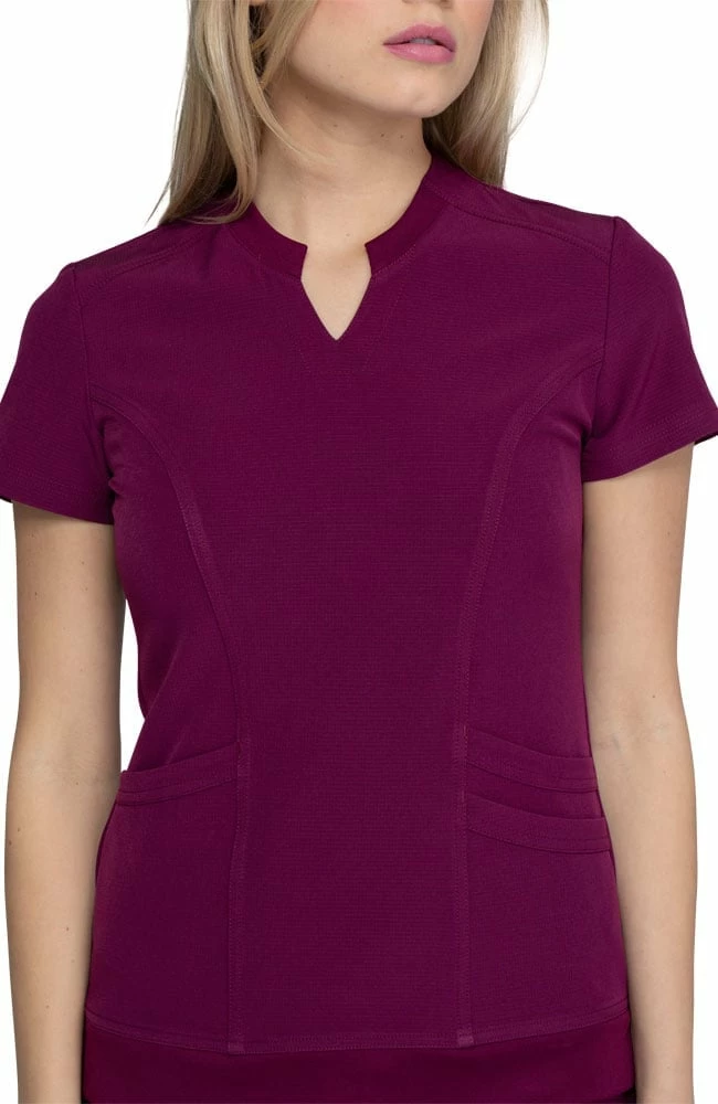 Heartsoul Women's Notched Solid Scrub Top 7 Heartsoul Women's Notched Solid Scrub Top - Image 5