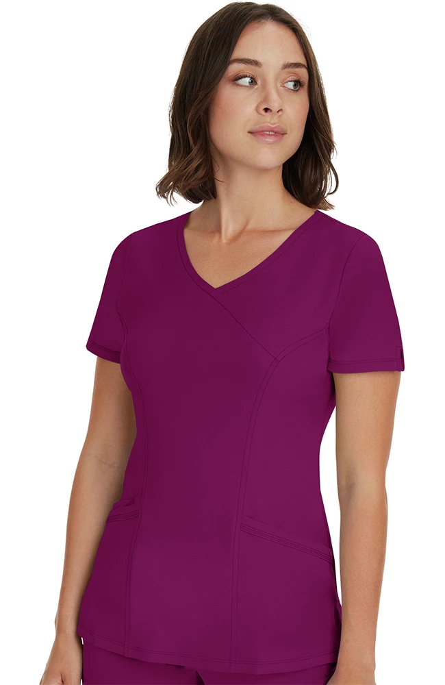 Healing Hands Women's Madison Mock Wrap Solid Scrub Top 7 Healing Hands Women's Madison Mock Wrap Solid Scrub Top - Image 5