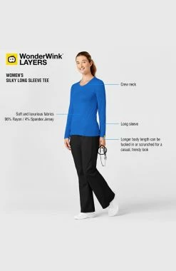 WonderWink Women's Silky Long Sleeve Underscrub -clothings shop 5 wk 2009 650