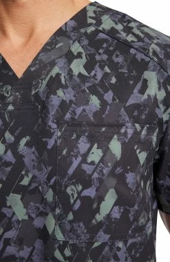 Cherokee Men's Crosstown Texture Print Scrub Top -clothings shop 6 ck ck920 print 650