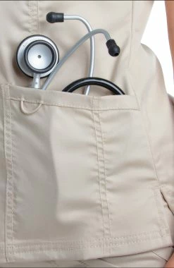 Landau Women's Mock Wrap Tunic Solid Scrub Top -clothings shop 6 ln 4161 650