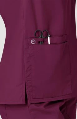 WonderWORK Women's V-Neck Solid Scrub Top -clothings shop 6 wk 101 650