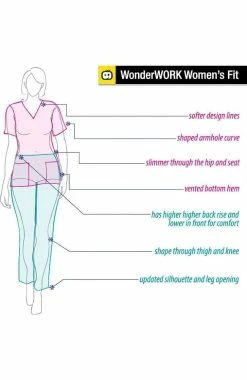WonderWORK Women's Elastic Waist Scrub Pant -clothings shop 6 wk 501 650