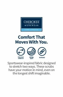 Cherokee Workwear Women's V-Neck Solid Scrub Top -clothings shop 7 ck ww630 650