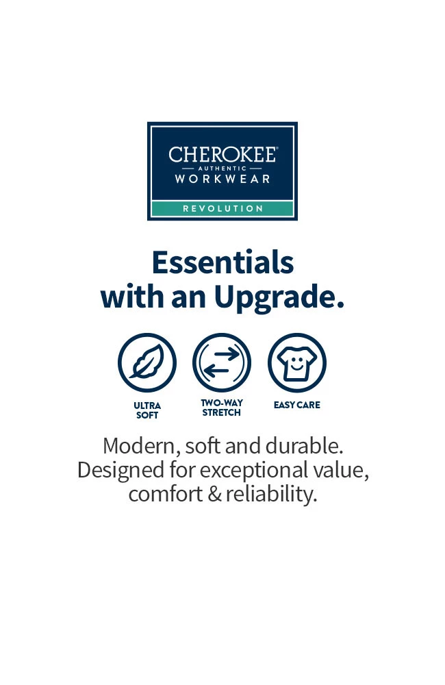 Cherokee Workwear Women's Mock Wrap Solid Scrub Top & Drawstring Flare Scrub 6 Cherokee Workwear Women's Mock Wrap Solid Scrub Top & Drawstring Flare Scrub - Image 4