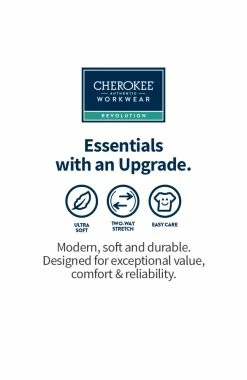 Cherokee Workwear Women's V-Neck Solid Scrub Top & Elastic Waistband Scrub Pant -clothings shop 7 ck wwset03 650